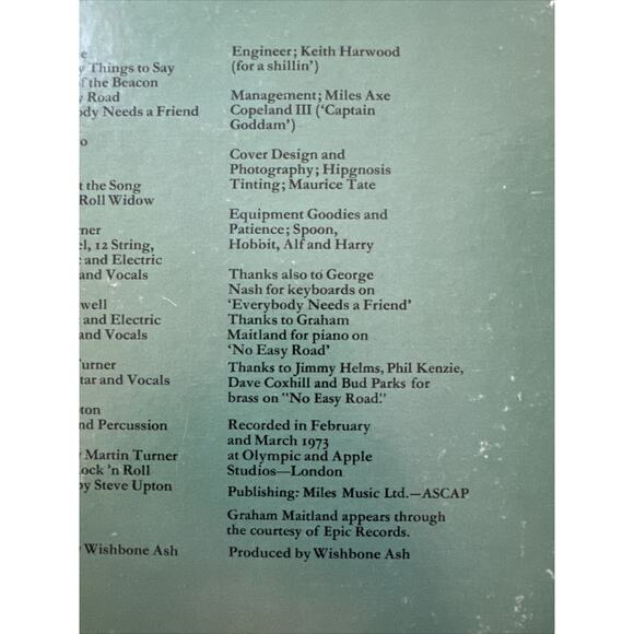 Wishbone Ash Four LP MCA‎ 1973 US 1st Pickneyville Press VG++ Vinyl #f17 - Picture 4 of 11